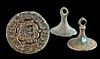 3 Medieval European Brass & Leaded Bronze Stamp Seals