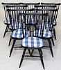 Set of Eight Reproduction Nantucket Fan Back Windsor Dining Chairs