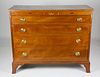 American Federal Cherry Wood Inlaid Graduated Chest of Four Drawers, circa 1800