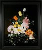 Irmgard Arvin Oil on Panel "Tabletop Floral Still Life in a Crystal Bowl"