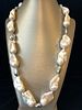15mm-17mm Cultured White Baroque Fresh Water and Grey Keshi Pearl Necklace
