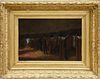 A. Dargent Oil on Canvas "Stable Scene", 19th Century