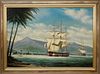 Salvatore Colacicco Oil on Wood Panel "First Whale Ship in Hawaii, 1819"
