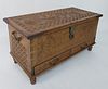 Vintage Anglo Indian Carved and Dovetailed Cedar Storage Trunk