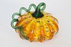 Colorful Hand-Blown Art Glass Pumpkin, Contemporary