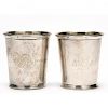 Pair of KY Coin Silver Mint Julep Cups by William Kendrick 