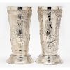 Pair of Victorian Large Silver Vases 