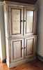 Vintage English Pine Two-Part Cupboard