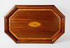 Antique American Mahogany and Satinwood Inlaid Octagonal Serving Tray