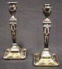 PAIR OF 19th CENTURY SILVER PLATED CANDLESTICKS