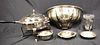 MIXED LOT OF SIX SILVER PLATED SERVING PIECES
