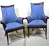PAIR OF CIRCA 1940's HIGH STYLE ARMCHAIRS