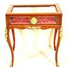 FRENCH STYLE INLAID LIFT TOP VITRINE TABLE