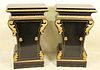 PAIR OF NAPOLEON III LACQUERED PEDESTAL CABINETS