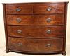 ANTIQUE GEORGIAN BOWFRONT FIVE DRAWER CHEST