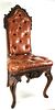19th CENTURY CARVED FRENCH STYLE SIDE CHAIR