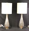 PAIR OF CONTEMPORARY BLOWN GLASS LAMPS