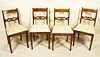 LOT OF FOUR 19th CENTURY DANISH SIDE CHAIRS