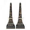 A Pair of Egyptian Revival Obelisks 