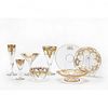 Moser Rococo Style Gilt Glassware Suite 