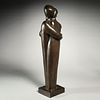 Naomi Schindler, patinated bronze sculpture,