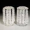 Fine pair Anglo-Irish crystal lustre candlesticks