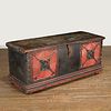 Antique chip carved and painted dower chest