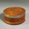 Nice Spanish carved pearwood snuff box