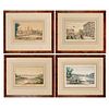 N. Currier, (4) hand-colored lithographs, 1849-52