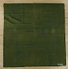 New England green Linsey Woolsey quilt, early 19