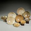 Group (9) antique Asian celadon bowls