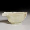 Fine Chinese celadon jade libation pouring vessel