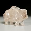 Chinese rock crystal carved water buffalo