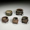 (5) Chinese small bronze censers