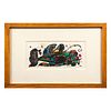 JOAN MIRÓ. Irán: De la serie Miró Escultor No. 5, 1974-1975. Firmada en plancha. Litgrafía sin número de tiraje.