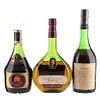 Lote de Cognac y Armagnac. Frapin. Tradition. Aigle Rouge.  En presentaciones de 700 ml. Total de piezas: 3.