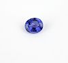 An unmounted oval tanzanite