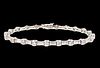 Delicate Gem Diamond Linked Bracelet