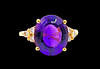 Charles Herdemian Amethyst and Diamond Ring
