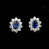 Sapphire and Diamond Ear Studs After Tiffany