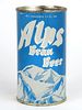1960 Alps Brau Beer 12oz  30-08 Flat Top Santa Rosa, California