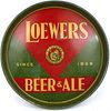 1940 Loewer's Beer & Ale 12 inch tray  New York, New York