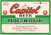 1944 Capitol Beer 32oz  One Quart  CS107-04 Jefferson City, Missouri