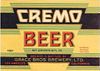 1939 Cremo Beer 32oz  One Quart  WS12-06 Los Angeles, California