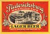 1934 Fredericksburg Lager Beer 22oz  WS50-14V San Jose, California