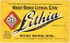 1934 Lithia Beer 12oz  WI525-12V West Bend, Wisconsin