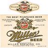 1933 Miller Beer 12oz  WI287-42V Milwaukee, Wisconsin