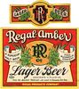 1933 Regal Amber Lager Beer 11oz  WS44-08 San Francisco, California