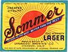 1934 Sommer Lager Beer 11oz  WS23-14 Lynwood, California