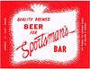 1961 Sportsman's Beer 32oz  One Quart Berlin, Wisconsin